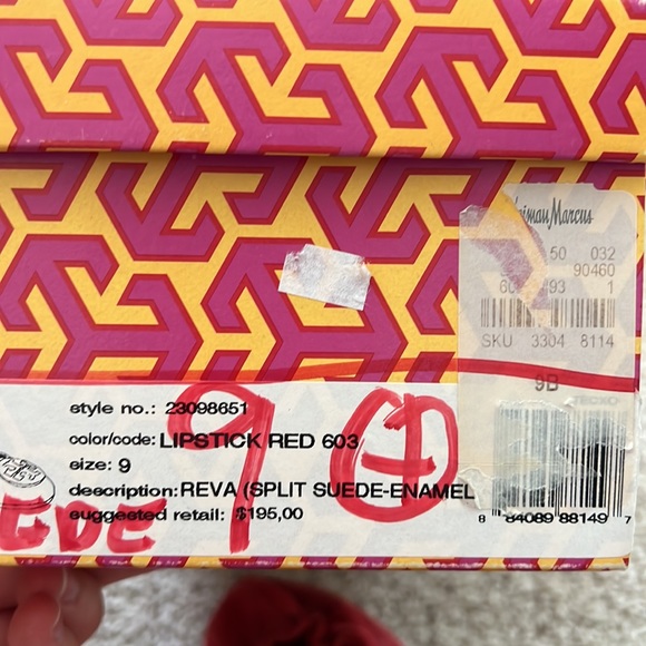 Tory Burch Red Suede Reva Flat 9 - Picture 10 of 15